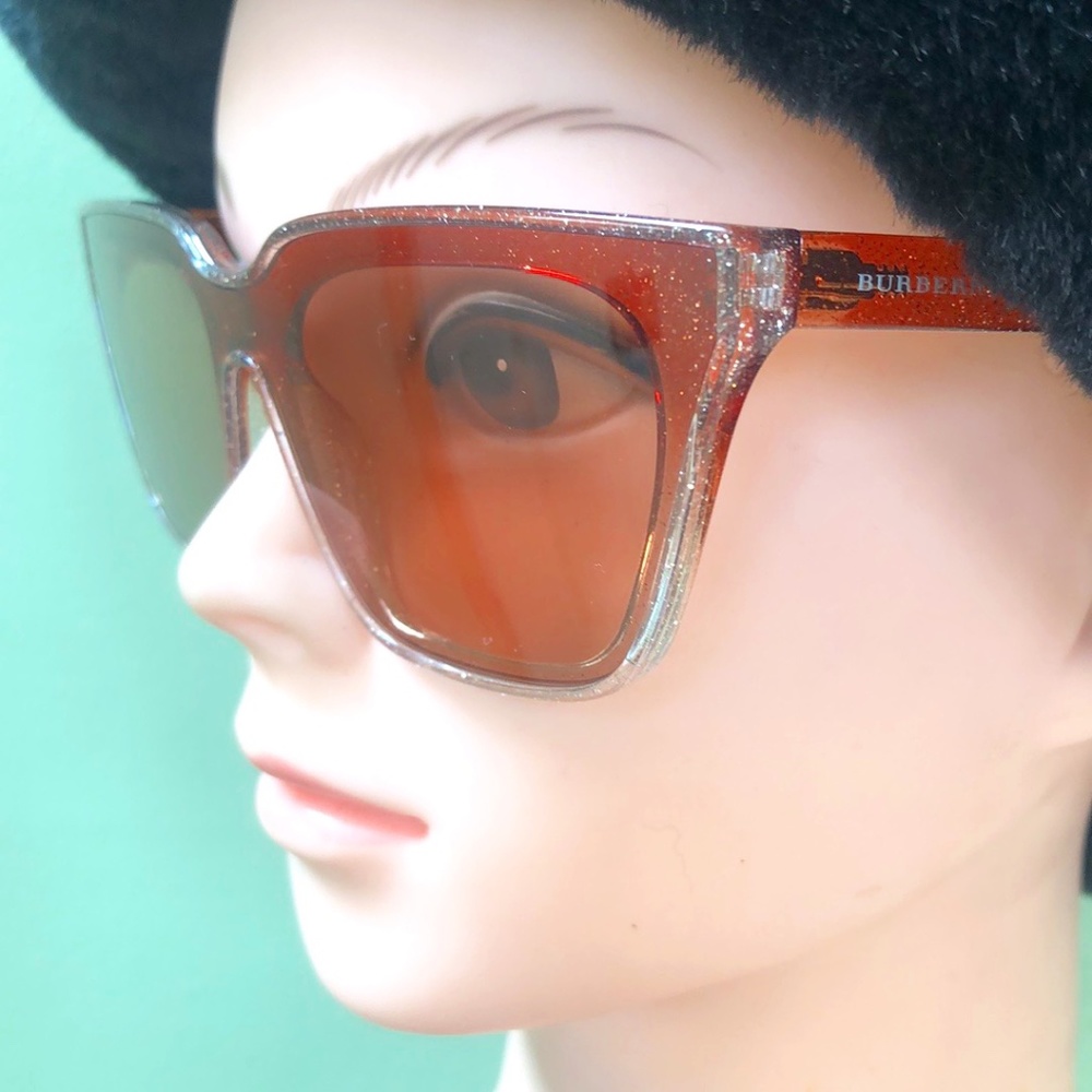 Burberry Orange and Silver Glitter Sunglasses - Picture 3 of 9